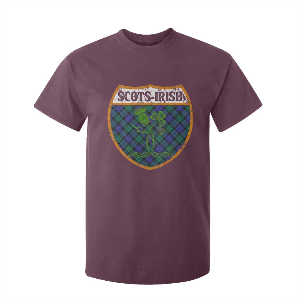 Scots-Irish Pride T Shirt For Kid Shamrock Ulster Scots Scotch Irish Shamrock Thistle TS09 Maroon Print Your Wear