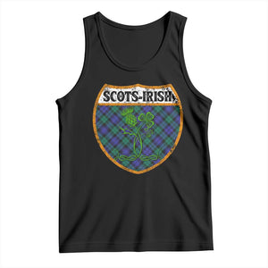 Scots-Irish Pride Tank Top Shamrock Ulster Scots Scotch Irish Shamrock Thistle TS09 Black Print Your Wear