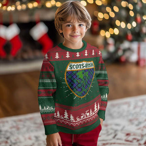 Scots-Irish Pride Knit Sweatshirt Shamrock Ulster Scots Scotch Irish Shamrock Thistle TS09 Christmas Print Your Wear