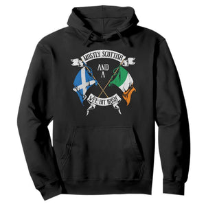 Funny Scots-Irish Pride Hoodie Mostly Scottish Wee Bit Irish TS09 Black Print Your Wear