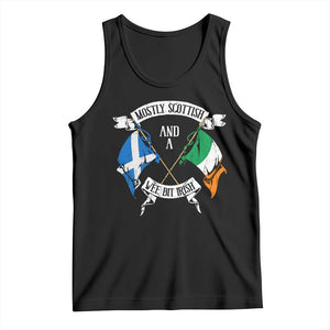 Funny Scots-Irish Pride Tank Top Mostly Scottish Wee Bit Irish TS09 Black Print Your Wear