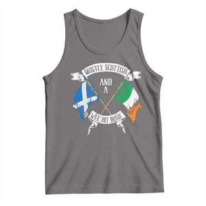 Funny Scots-Irish Pride Tank Top Mostly Scottish Wee Bit Irish TS09 Deep Heather Print Your Wear