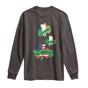 Half Irish Half Italian All American Long Sleeve Shirt TS09 Dark Chocolate Print Your Wear