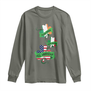 Half Irish Half Italian All American Long Sleeve Shirt TS09 Military Green Print Your Wear