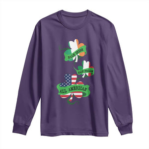 Half Irish Half Italian All American Long Sleeve Shirt TS09 Purple Print Your Wear