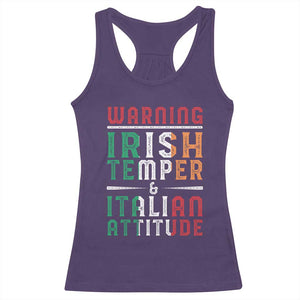 Funny Irish Temper Italian Attitude Racerback Tank Top TS09 Purple Print Your Wear