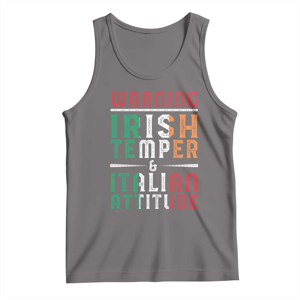 Funny Irish Temper Italian Attitude Tank Top TS09 Deep Heather Print Your Wear