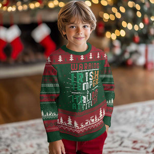 Funny Irish Temper Italian Attitude Knit Sweatshirt TS09 Christmas Print Your Wear