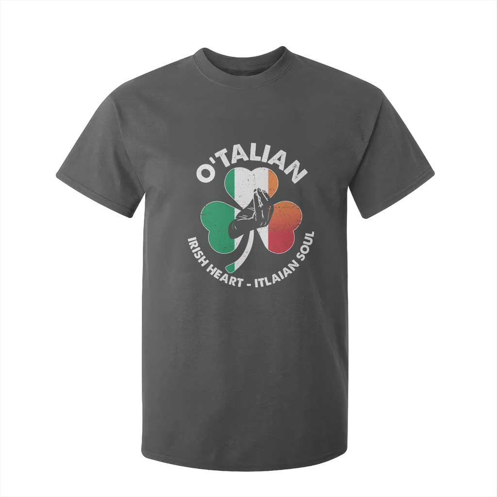 Italian Irish O'talian St. Patrick's Day T Shirt For Kid TS09 Dark Heather Print Your Wear