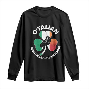 Italian Irish O'talian St. Patrick's Day Long Sleeve Shirt TS09 Black Print Your Wear