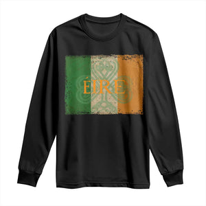 Eire Irish Pride Long Sleeve Shirt Celtic Shamrock Ireland Flag TS09 Black Print Your Wear