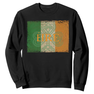 Eire Irish Pride Sweatshirt Celtic Shamrock Ireland Flag TS09 Black Print Your Wear