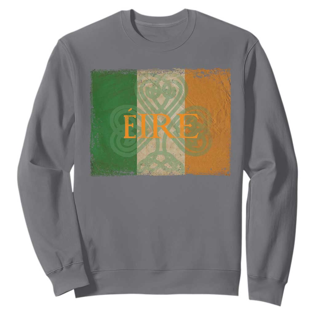 Eire Irish Pride Sweatshirt Celtic Shamrock Ireland Flag TS09 Charcoal Print Your Wear