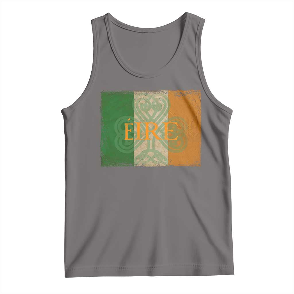 Eire Irish Pride Tank Top Celtic Shamrock Ireland Flag TS09 Deep Heather Print Your Wear