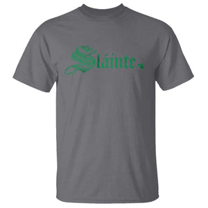 Irish T Shirt Slainte Cheers Good Health Ireland TS09 Charcoal Print Your Wear