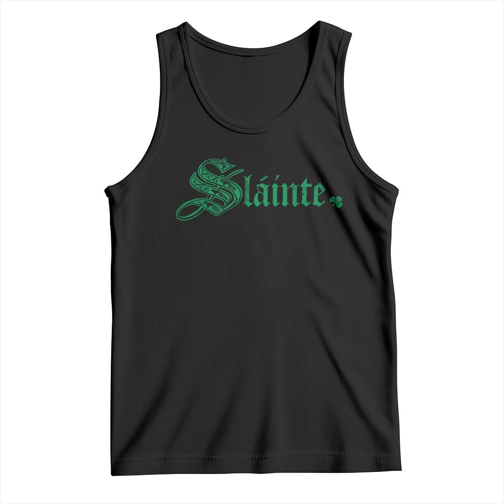 Irish Tank Top Slainte Cheers Good Health Ireland TS09 Black Print Your Wear