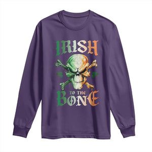 Irish Pride Long Sleeve Shirt Irish To The Bone TS09 Purple Print Your Wear