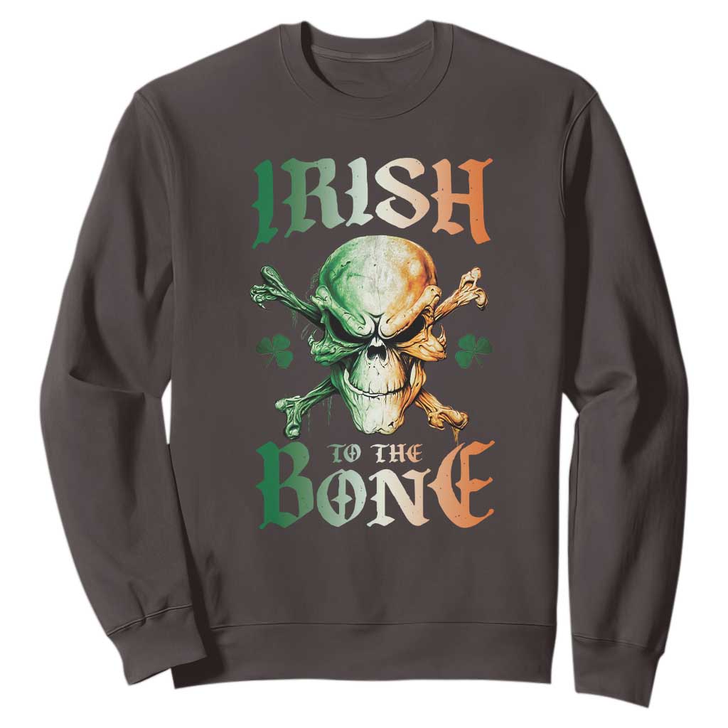 Irish Pride Sweatshirt Irish To The Bone TS09 Dark Chocolate Print Your Wear