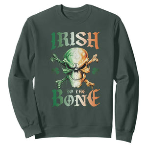 Irish Pride Sweatshirt Irish To The Bone TS09 Dark Forest Green Print Your Wear