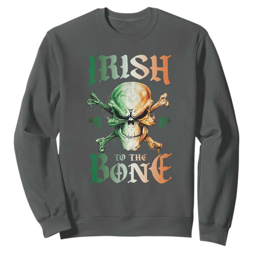 Irish Pride Sweatshirt Irish To The Bone TS09 Dark Heather Print Your Wear