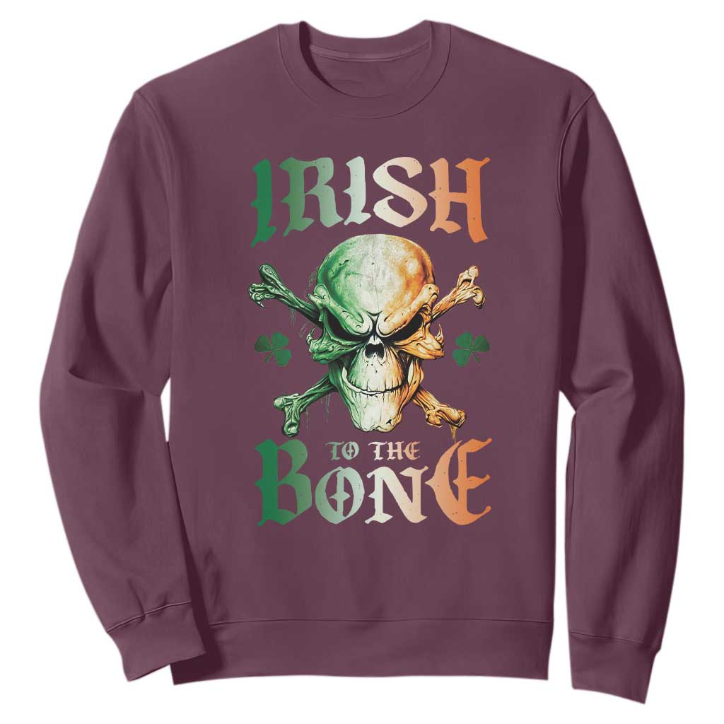 Irish Pride Sweatshirt Irish To The Bone TS09 Maroon Print Your Wear