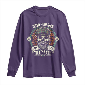 Irish Pride Long Sleeve Shirt Irish Hooligan Stay True Till Death TS09 Purple Print Your Wear