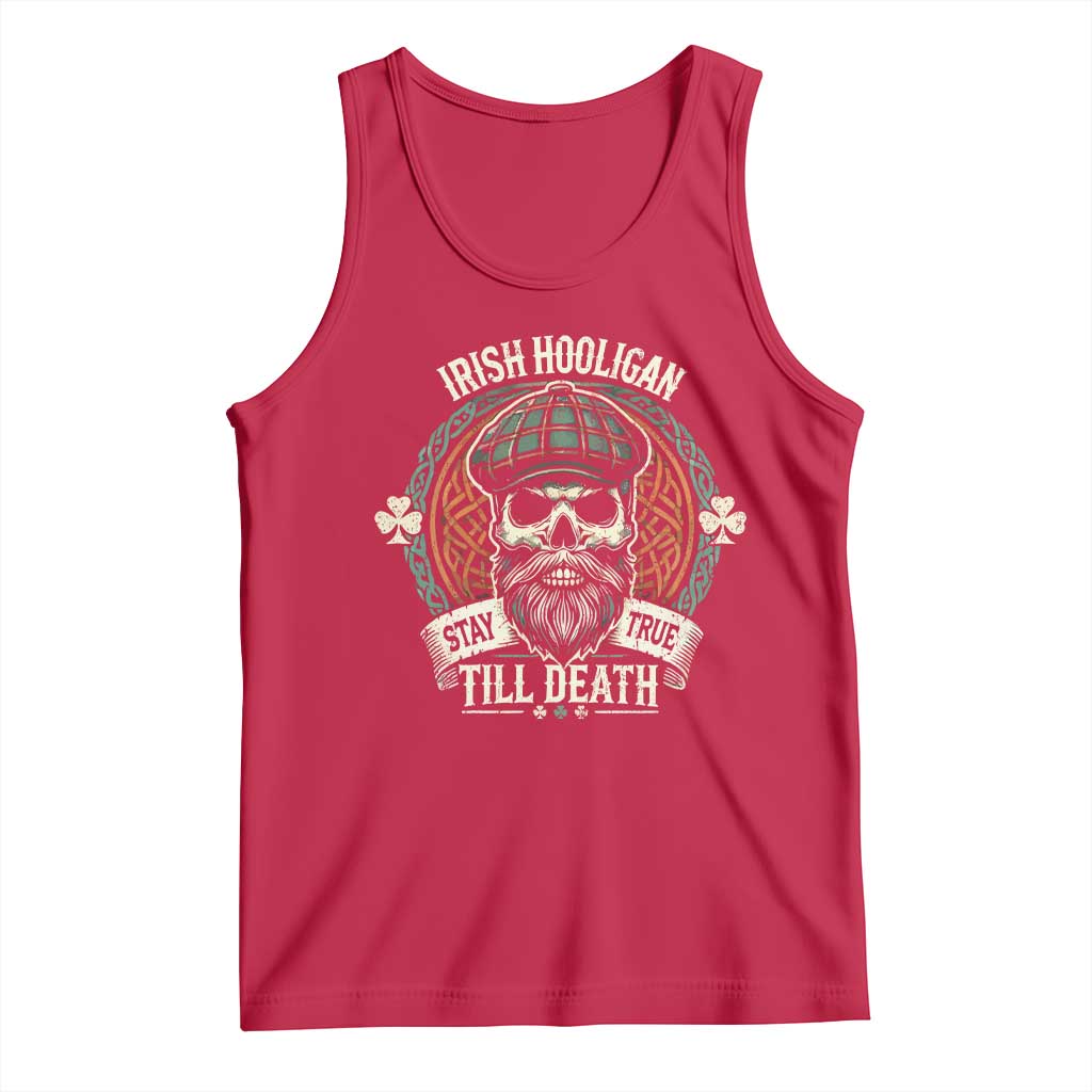 Irish Pride Tank Top Irish Hooligan Stay True Till Death TS09 Red Print Your Wear