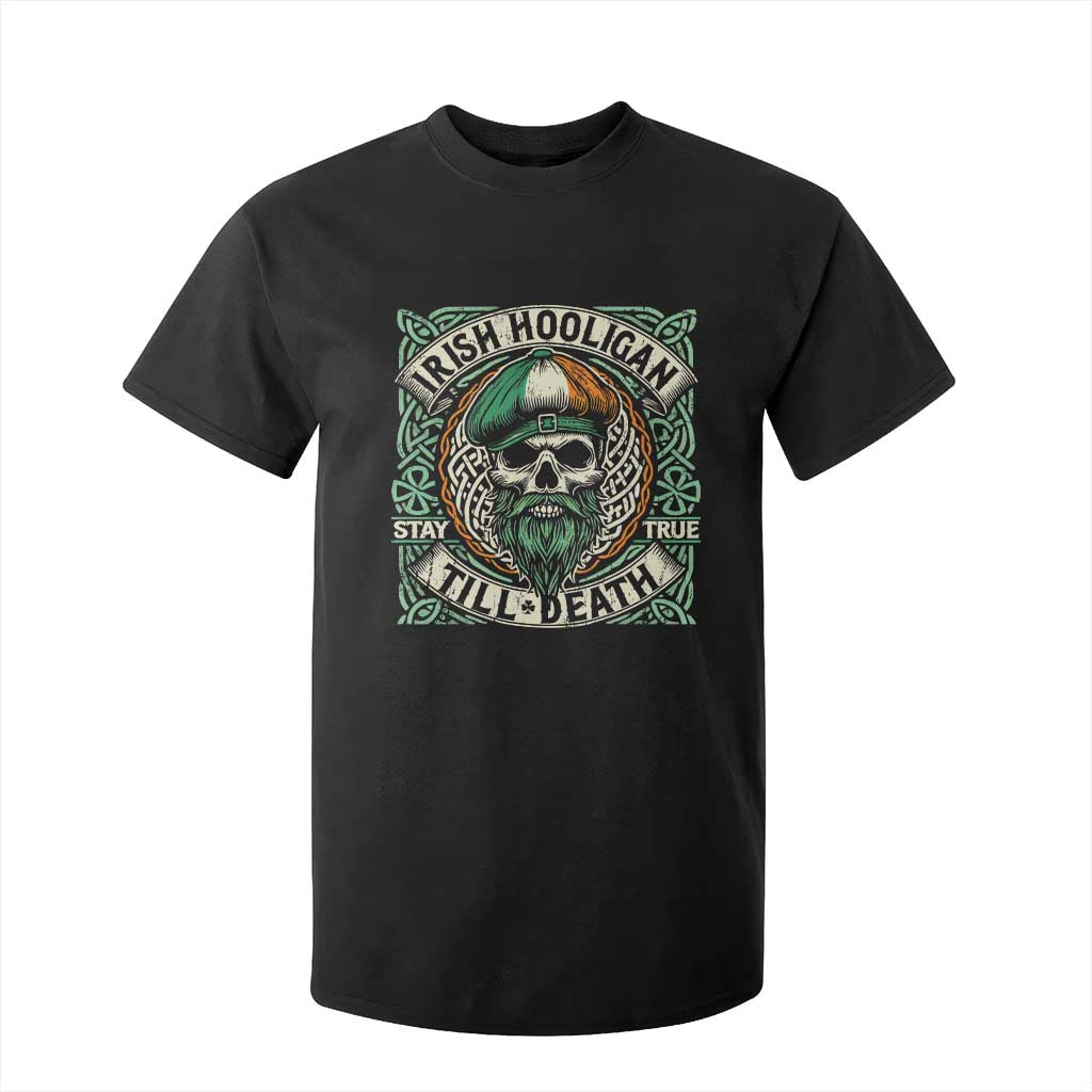 Irish Pride T Shirt For Kid Irish Hooligan Ireland Flag Skull TS09 Black Print Your Wear