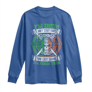 Irish Pride Long Sleeve Shirt You Can Bet Your Lucky Charms I'll Finish Them TS09 Royal Blue Print Your Wear