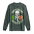 Irish Pride Long Sleeve Shirt Sons Of Ireland Shenanigans Chapter Skull Shamrock TS09 Dark Forest Green Print Your Wear