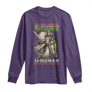 Irish Pride Long Sleeve Shirt Irish Warrior I Am The Feckin Storm TS09 Purple Print Your Wear