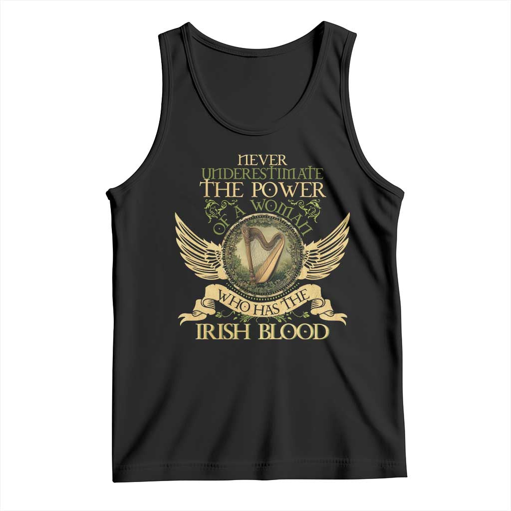 Never Underestimate The Power Of Irish Women Tank Top TS09 Black Print Your Wear