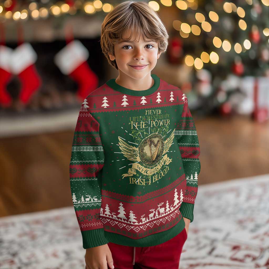 Never Underestimate The Power Of Irish Women Knit Sweatshirt TS09 Christmas Print Your Wear