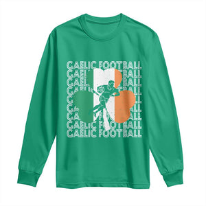 Gaelic Football Long Sleeve Shirt Irish Flag Shamrock TS09 Irish Green Print Your Wear