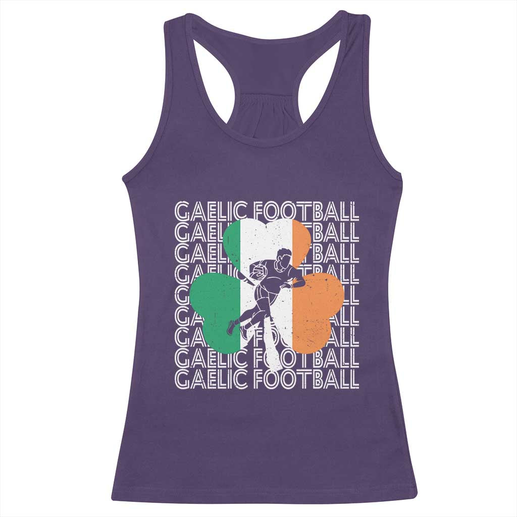 Gaelic Football Racerback Tank Top Irish Flag Shamrock TS09 Purple Print Your Wear