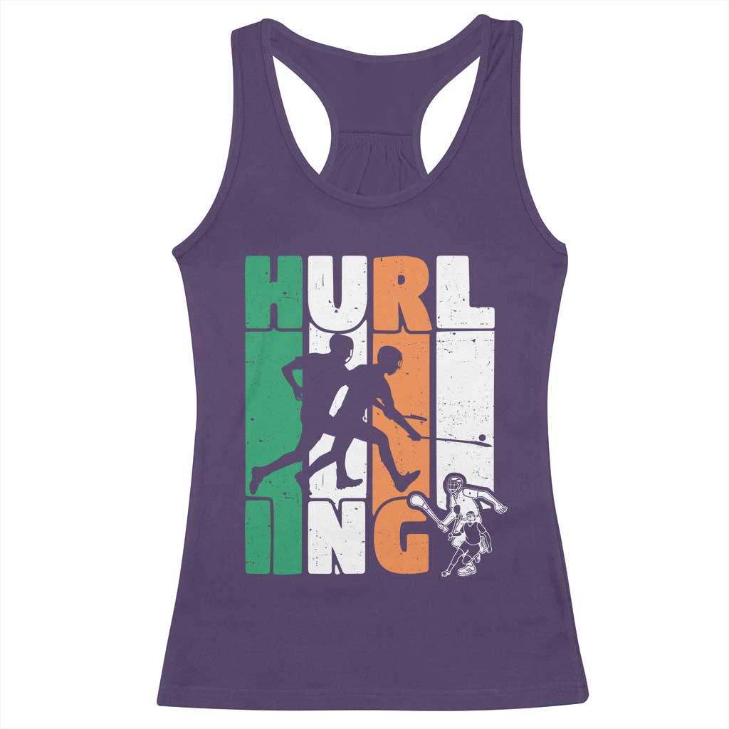 Irish Hurling Hurler Racerback Tank Top TS09 Purple Print Your Wear