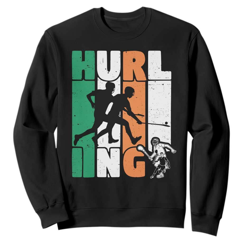 Irish Hurling Hurler Sweatshirt TS09 Black Print Your Wear