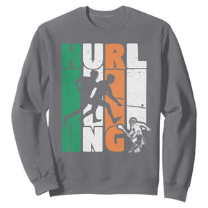 Irish Hurling Hurler Sweatshirt TS09 Charcoal Print Your Wear