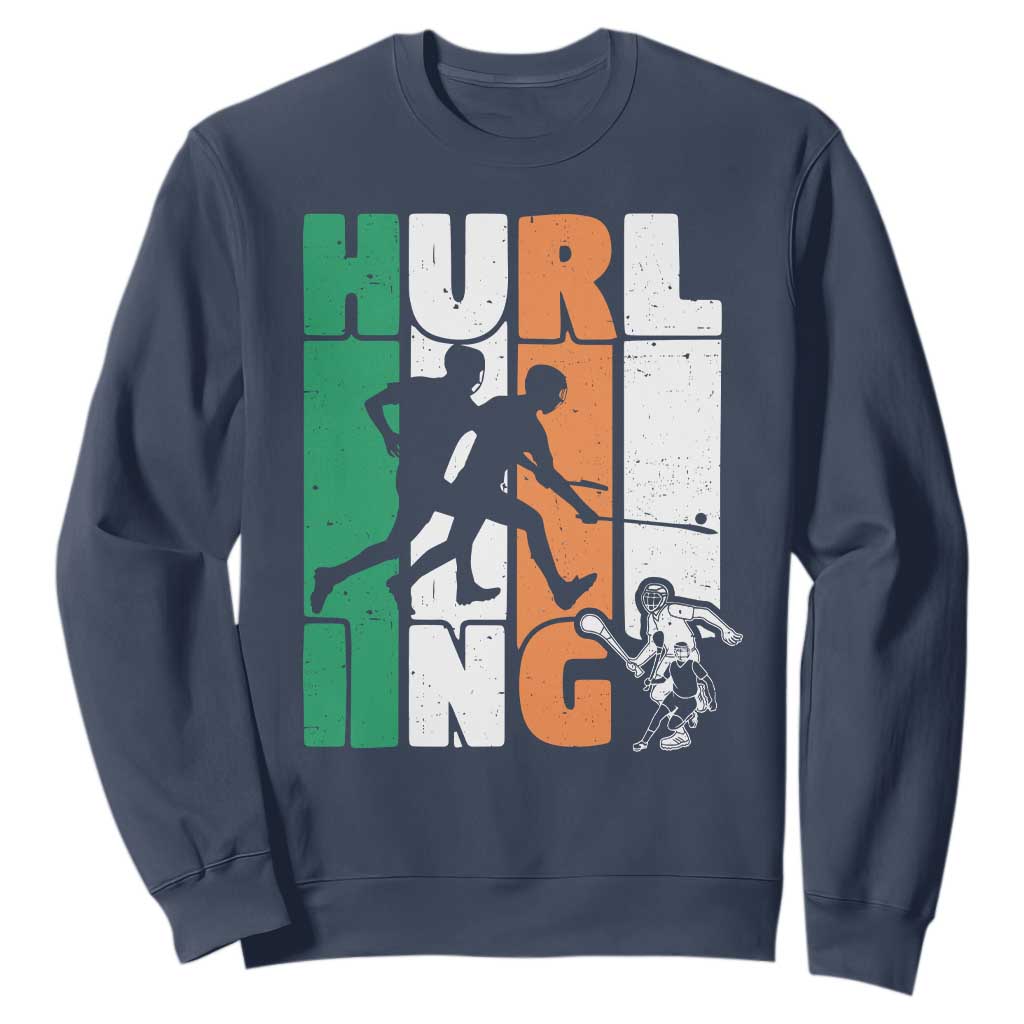 Irish Hurling Hurler Sweatshirt TS09 Navy Print Your Wear