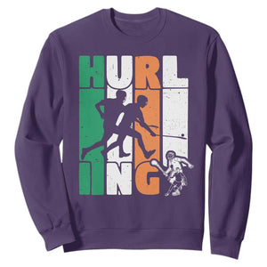 Irish Hurling Hurler Sweatshirt TS09 Purple Print Your Wear