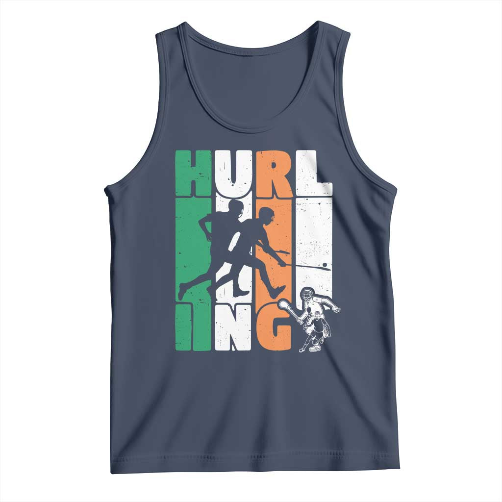 Irish Hurling Hurler Tank Top TS09 Navy Print Your Wear