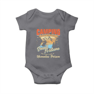 Camping Baby Onesie Where You Spend A Small Fortune To Live Like A Homeless Person TS09 Charcoal Print Your Wear