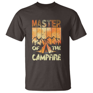 Funny Camping T Shirt Master Of The Campfire TS09 Dark Chocolate Printyourwear