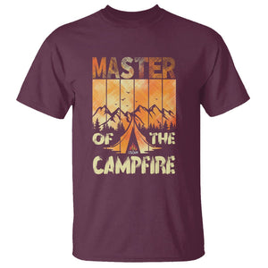 Funny Camping T Shirt Master Of The Campfire TS09 Maroon Printyourwear