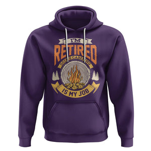 Retirement Hoodie I'm Retired Going Camping Is My Job TS09 Purple Printyourwear