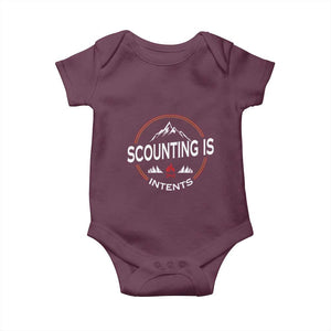 Scouting Is Tent Baby Onesie TS09 Maroon Print Your Wear
