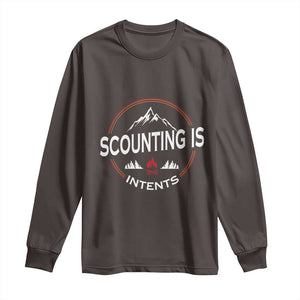Scouting Is Tent Long Sleeve Shirt TS09 Dark Chocolate Print Your Wear