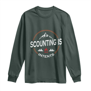 Scouting Is Tent Long Sleeve Shirt TS09 Dark Forest Green Print Your Wear