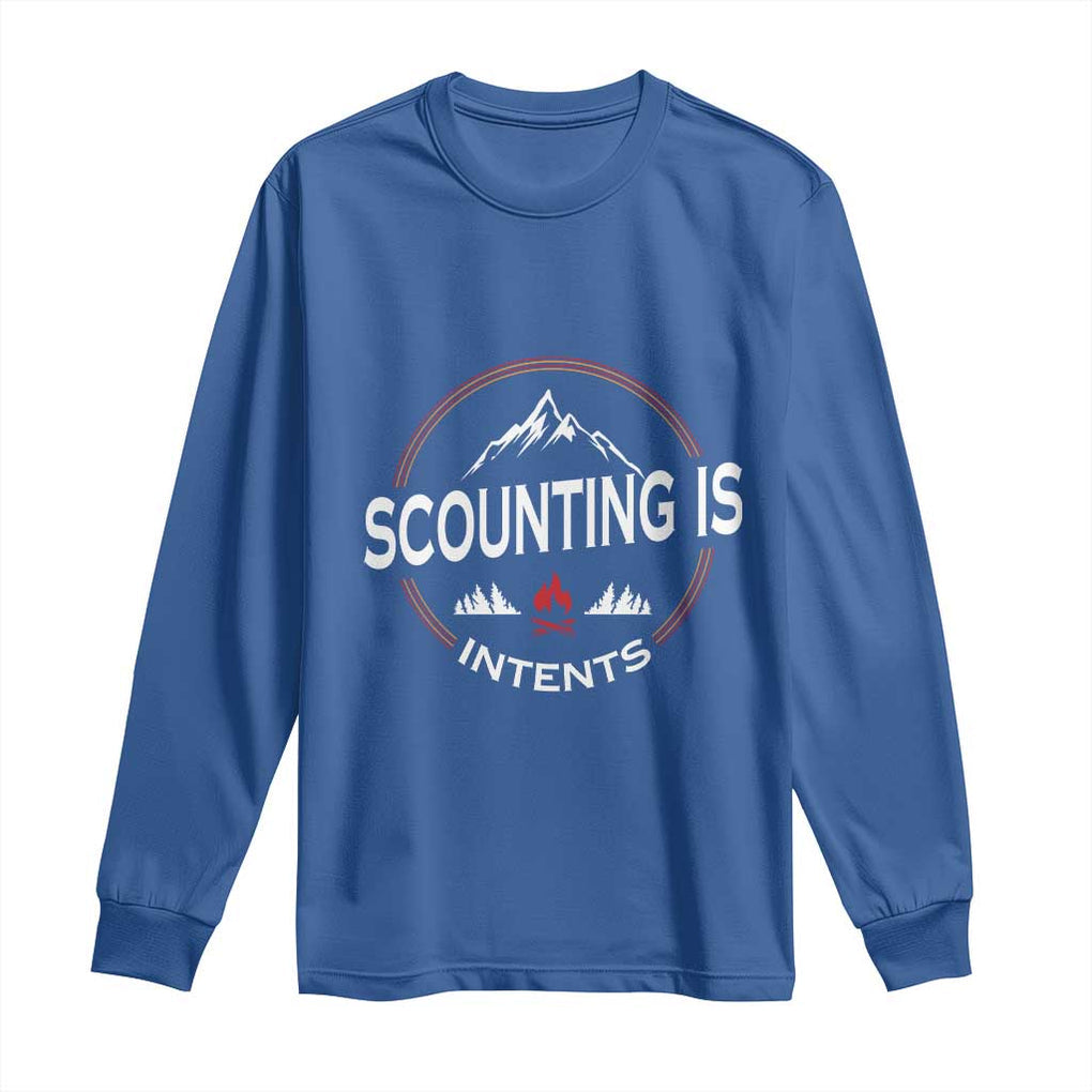 Scouting Is Tent Long Sleeve Shirt TS09 Royal Blue Print Your Wear