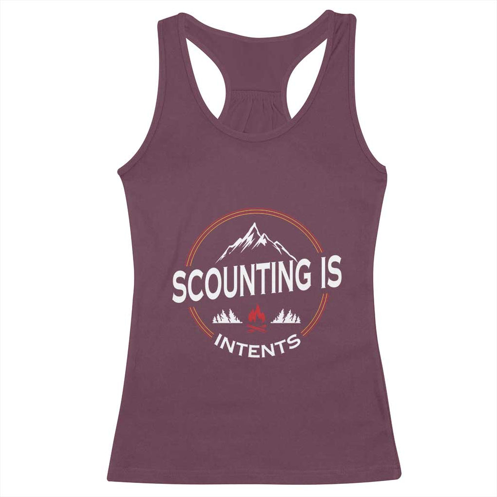 Scouting Is Tent Racerback Tank Top TS09 Maroon Print Your Wear